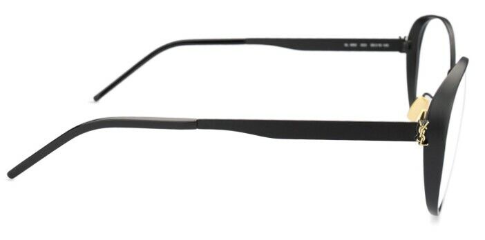 Saint Laurent SL M93-003 Black/Black Metal Round Women Eyeglasses