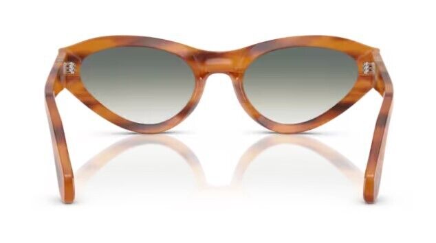 Persol 0PO0052S 960/3A Striped brown/Green Gradient Cat Eye Women Sunglasses