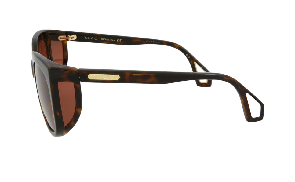 Gucci GG0468S 002 Havana/Brown Gold Soft Square Women's Sunglasses