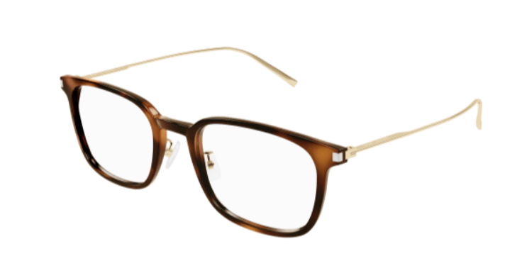 Saint Laurent SL 632/J 002 Havana/Gold Square Men's Eyeglasses