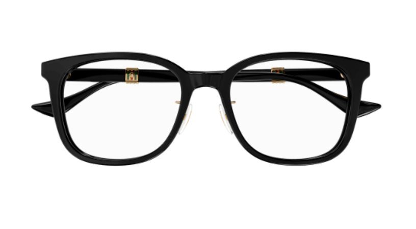 Gucci GG1500OK 001 Black Soft Square Men's Eyeglasses