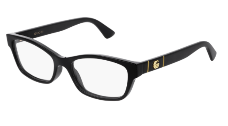 Gucci GG0635O 001 Black Rectangle Women's Eyeglasses.