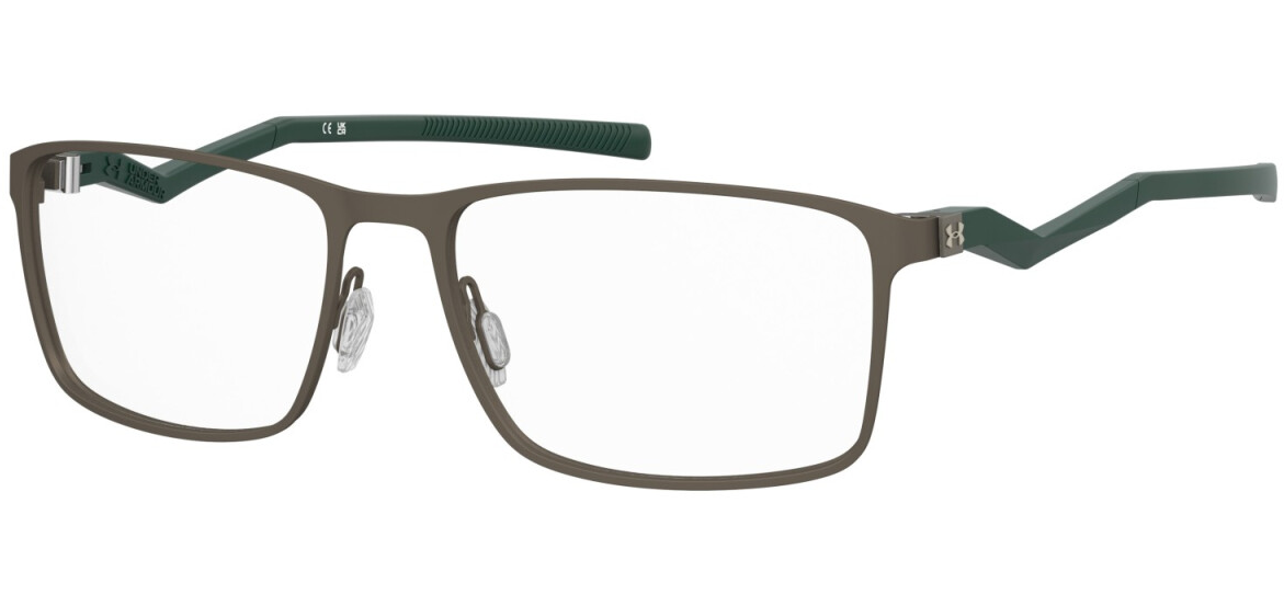 Under Armour UA 5084/G XL7 Brown Green Rectangular Men's Eyeglasses