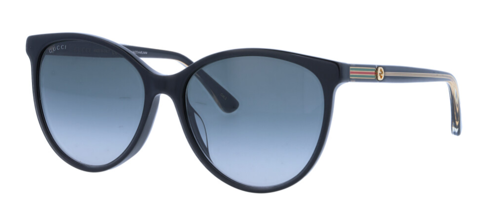 Gucci GG0377SK 001 Black/Grey Gradient Cat Eye Women's Sunglasses