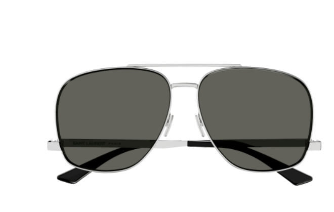 Saint Laurent SL 653 Leon 001 Silver/ Grey Square Women's Sunglasses