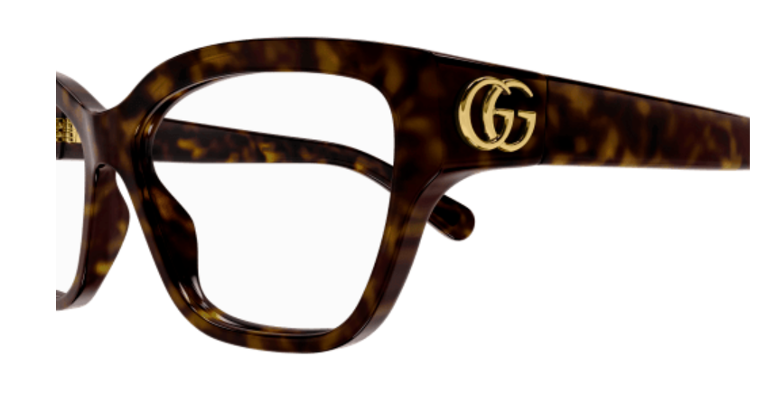 Gucci GG1597O 002 Havana Cat Eye Women Eyeglasses