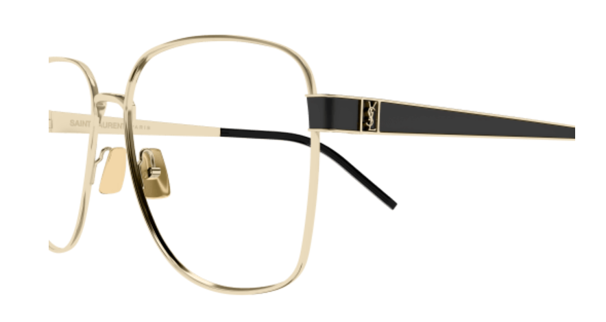 Saint Laurent SL M134 003 Gold Oversized Square Women's Eyeglasses