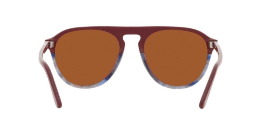 Persol 0PO3302S 117753 Bordeaux-Striped Grey Blue/Brown Unisex Sunglasses