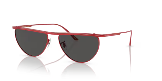 Oliver Peoples 0OV1342S 1984c 553487 Red/Grey Oval Women's Sunglasses