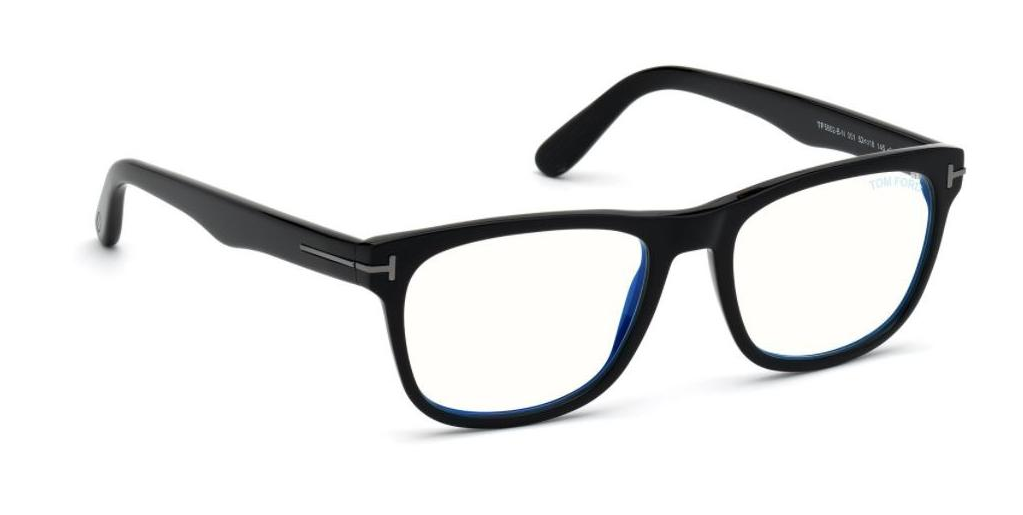 Tom Ford FT5662 -B 001 Black Square  Women's Eyeglasses