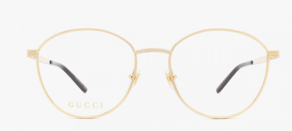 Gucci GG0806O 004 Gold Round metal Women's Eyeglasses.