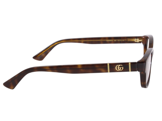 Gucci GG0639OA 002 Havana Square Women's Eyeglasses.