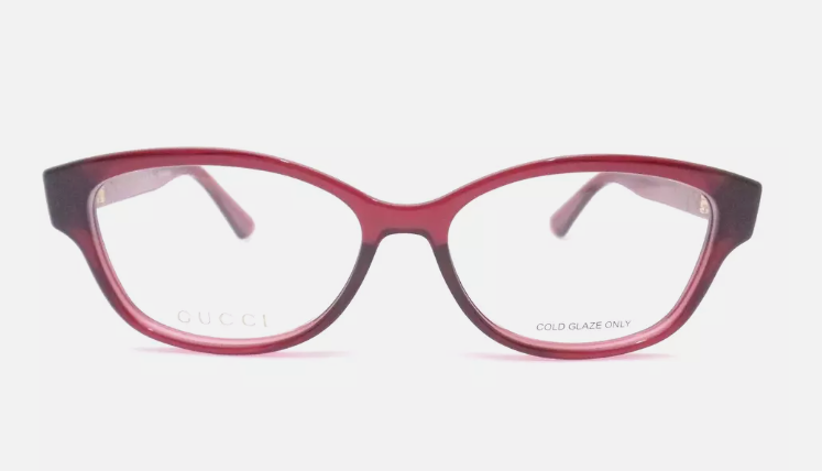 Gucci GG0639OA 004 Burgundy Square Women's Eyeglasses.