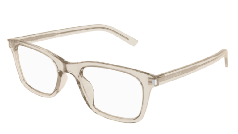 Saint Laurent SL 718 SLIM 008 Beige Rectangle Men's Eyeglasses