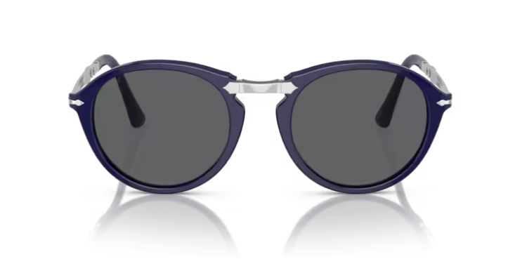 Persol OPO3237S 1144B1 Transparent Violet/Grey Round Men's Sunglasses