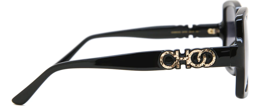 Jimmy Choo Sammi/G/S 807/9O Black/Grey Gradient Square Women's Sunglasses