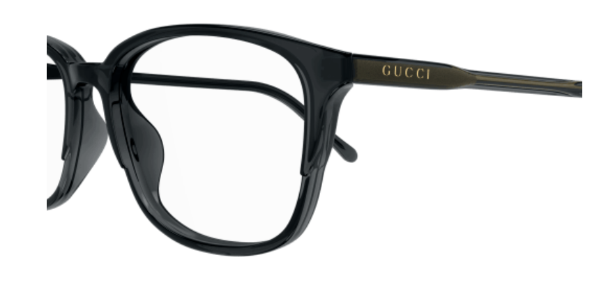 Gucci GG1610OA 002 Grey Soft Square Men's Eyeglasses