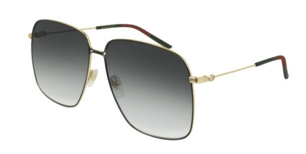 Gucci GG0394S 001 Gold/Grey Gradient Oversize Square Women's Sunglasses