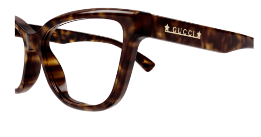 Gucci GG1589O 002 Havana Cat Eye Women's Eyeglasses