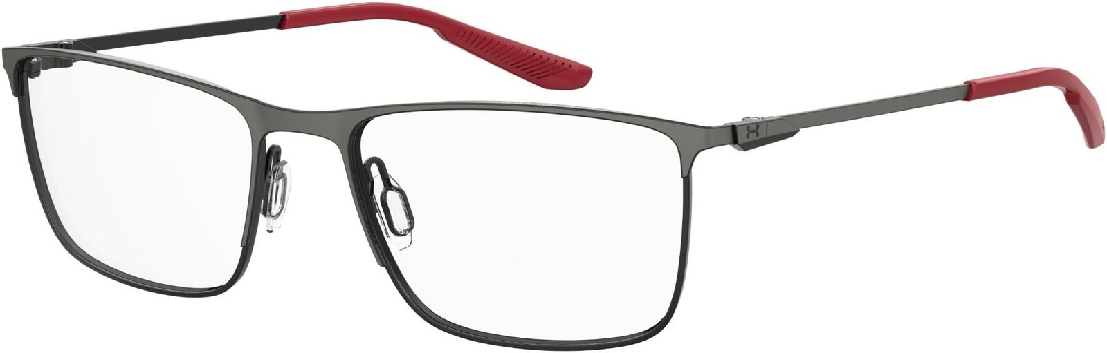 Under Armour Ua 5006/G 0003 Matte Black Red Rectangle Men's Eyeglasses