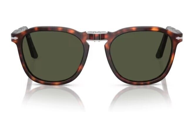 Persol 0PO3345S 24/31 Havana / Green Oval Shaped Women's Sunglasses