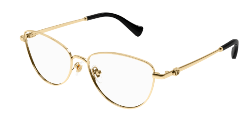 Gucci GG1595O 001 Gold Cat Eye Women's Eyeglasses