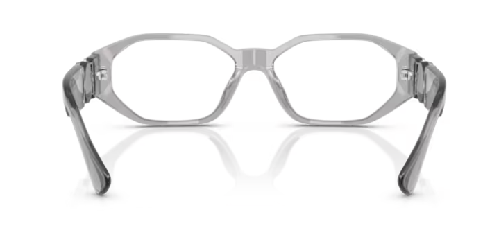 Versace 0VE3320U 593 Grey transparent 56mm Rectangular Men's Eyeglasses