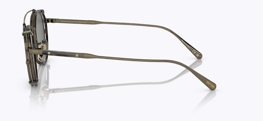 Oliver Peoples Artemi OV1302 5297 Antique Gold/Green 48mm Eyeglasses with Clipon