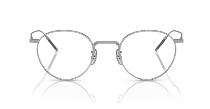 Oliver Peoples 0OV1274T 5254 Silver/Clear Blue light Cut Round Men's Eyeglasses