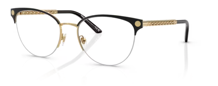 Versace 0VE1297 1516 Gold/Matte black 53mm Cat-Eye Women's Eyeglasses