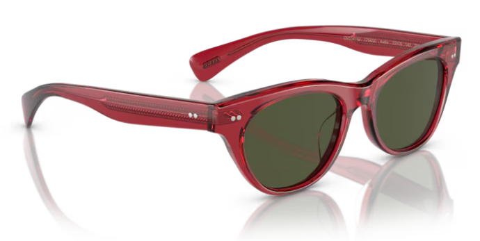 Oliver Peoples Avelin 0OV5541SU 176452 Translucent Red/Green Women's Sunglasses