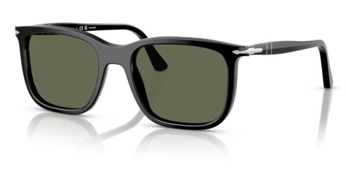 Persol 0PO3357S 95/58 Black/ Green Polar Rectangle Shaped 56mm Unisex Sunglasses