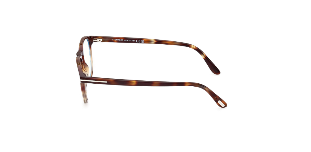 Tom Ford FT5899 055 Coloured Havana Square Men's Eyeglasses