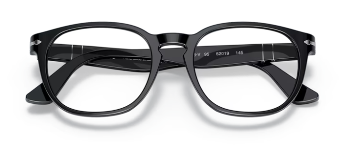 Persol 0PO 3283V 95 Black/Clear Rectangle Men's Eyeglasses