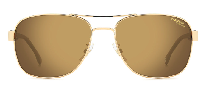 CARRERA C FLEX 02/G/S J5G-Gold/Yellow Gold Polarized Round Men's Sunglasses