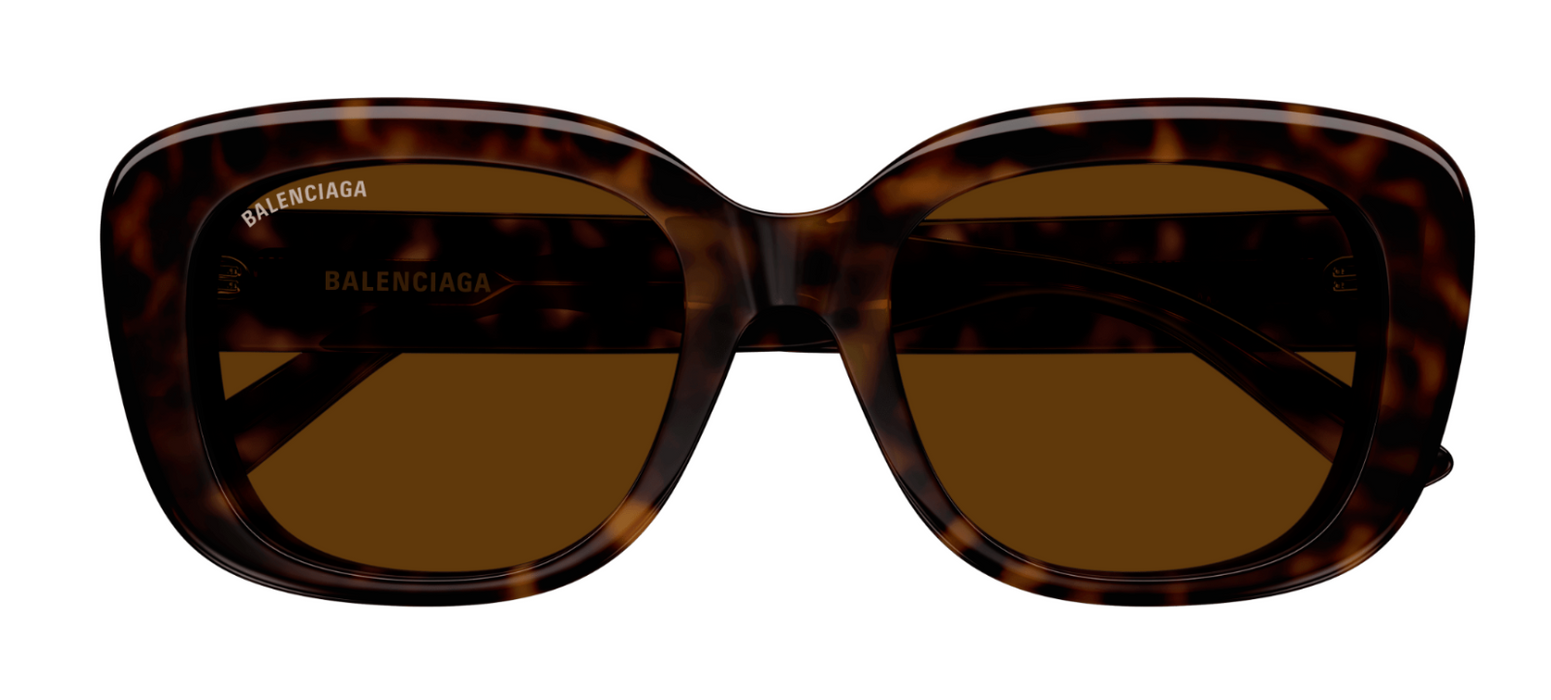 Balenciaga BB0295SK-002 Havana/Brown Squared Women's Sunglasses