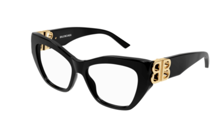 Balenciaga BB0312O 001 Black Cat eye Women's Eyeglasses