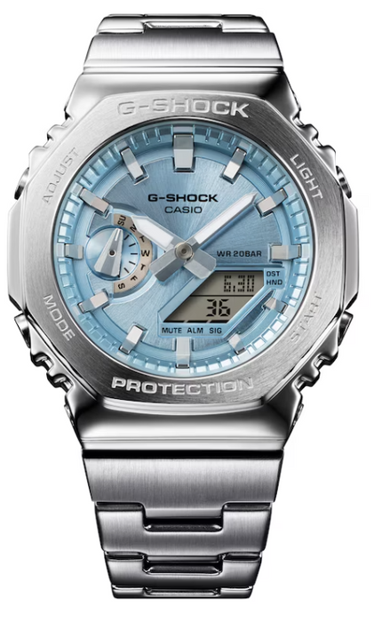 Casio G-Shock G-STEEL 2100 Series Silver Dial/Steel Men's Watch GM2110D-2A