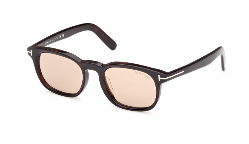 Tom Ford FT1122-D 52E Dark Havana/Brown Square Men's Sunglasses