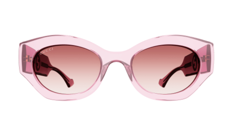 Gucci GG1553S 003 Pink/Red Gradient Oversized Square Women's Sunglasses