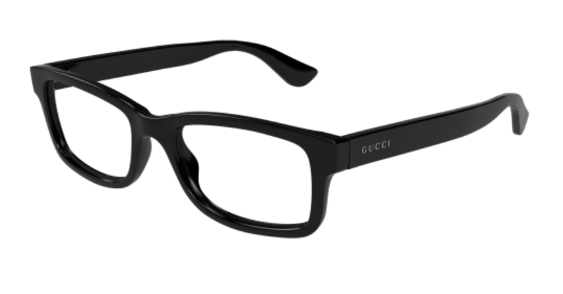 Gucci GG1717O 001 Black Rectangle Men's Eyeglasses