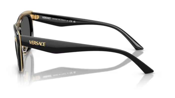 Versace 0VE2272 GB1/87 Black/Dark Grey Rectangle Men's Sunglasses