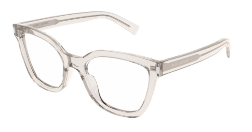 Saint Laurent SL 748 004 Beige Wide Cat Eye Women's Eyeglasses