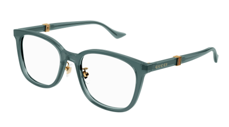 Gucci GG1500OK 003 Green Soft Square Men's Eyeglasses