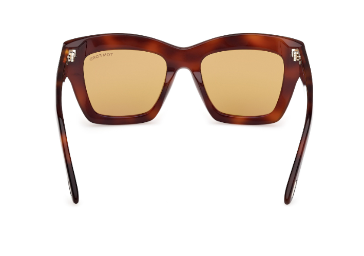 Tom Ford Luna FT1191 53E Blonde Havana/Brown Square Women's Sunglasses