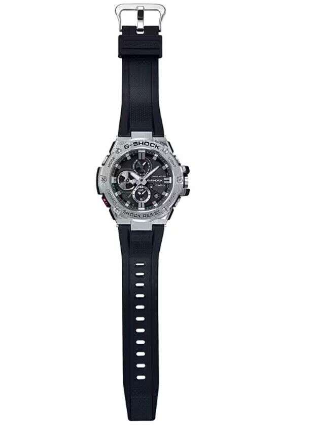 G-Shock Analog Black Dial Stainless Steel Men's Watch GSTB100-1A