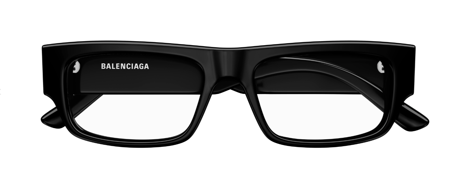 Balenciaga BB0304O 001 Black Rectangular Women's Eyeglasses