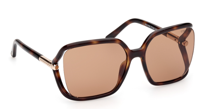 Tom Ford SOLANGE02 FT1089 52E Dark Havana/Brown Butterfly Women's Sunglasses