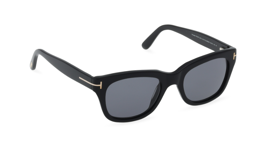 Tom Ford SNOWDON 01D Shiny Black/Smoke Square Men's Sunglasses