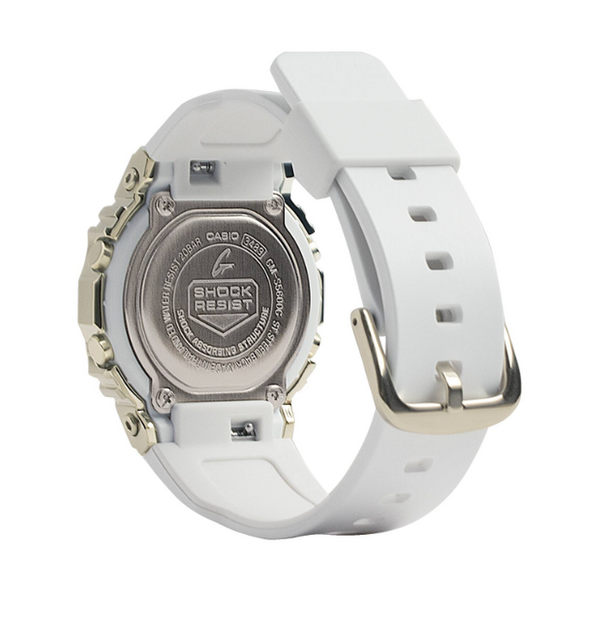 Casio G-Shock Metal Covered Bezel Digital Women White Watch GMS5600G-7